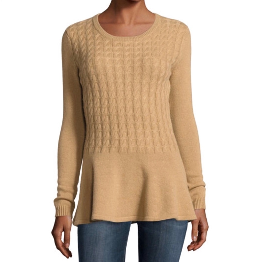 Cashmere Sweater by NEIMAN MARCUS CASHMERE SWEATER CAMEL color SZ MED